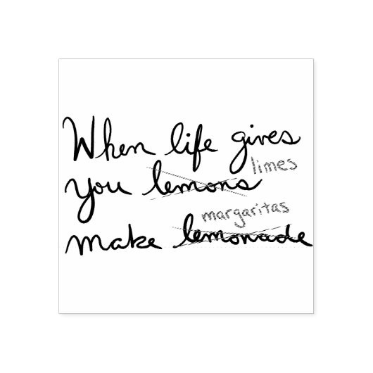 Het leven geeft je luiers limieten die Margaritas  Rubberstempel (Afrduk)