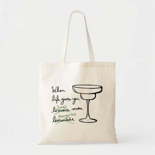 Het leven geeft je luiers limieten die Margaritas Tote Bag (Voorkant)