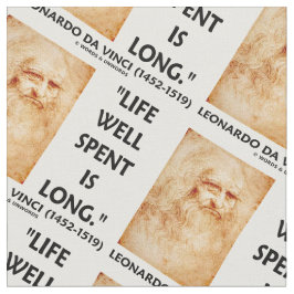Het leven goed besteed is lang Leonardo da Vinci Q Stof