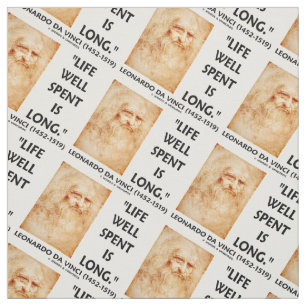 Het leven goed besteed is lang Leonardo da Vinci Q Stof