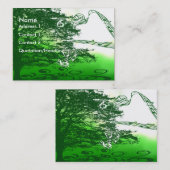Het leven Groene Creëer een Melody om ons heen. Visitekaartje (Voorkant / Achterkant)