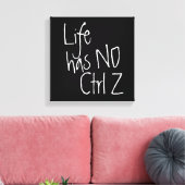 het leven heeft geen ctrl+z typografisch canvas afdruk (Insitu (Woonkamer))
