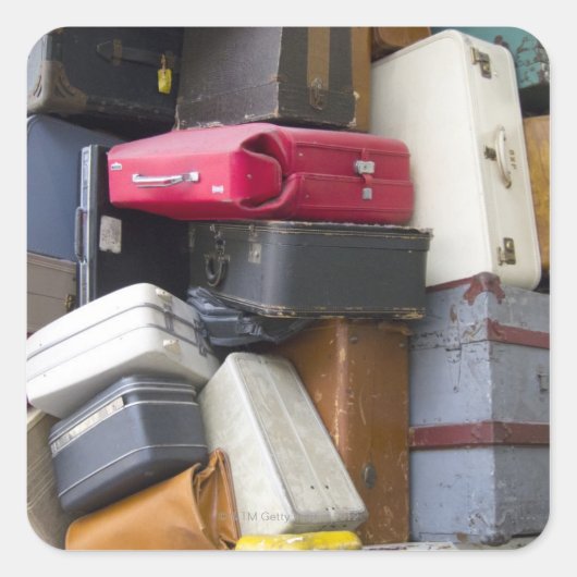 Het leven heeft heel wat bagage vierkante sticker (Voorkant)