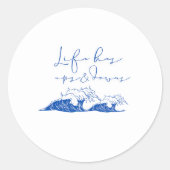 "Het leven heeft ups en downs" Inspirerend oceaang Ronde Sticker (Voorkant)