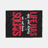 Het leven heeft ups en downs, we noemen ze squats fleece deken (Voorkant (Horizontaal))