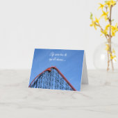 Het leven heeft zijn ups en downs, rollercoaster b kaart (Gele Bloem)