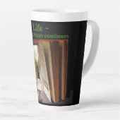 Het leven, het avontuur gaat verder latte mok (Rechterhoek)