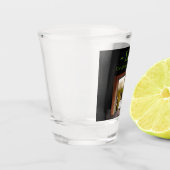 Het leven, het avontuur gaat verder shot glas (Links)
