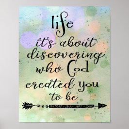 Het leven: Het ontdekken van wie God je creeerde o Poster