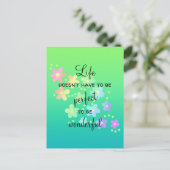 Het leven hoeft geen perfect regenboogBriefkaart t Briefkaart (Staand voorkant)