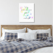 Het leven hoeft geen perfecte regenboogcanvas pri canvas afdruk (Insitu (Slaapkamer))