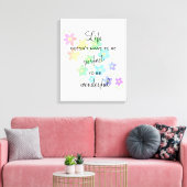 Het leven hoeft geen perfecte regenboogcanvas pri canvas afdruk (Insitu (Woonkamer))