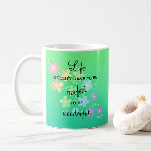 Het leven hoeft niet perfect te zijn koffiemok (Met donut)
