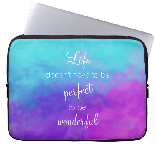 Het leven hoeft niet perfect te zijn laptop sleeve (Voorkant)