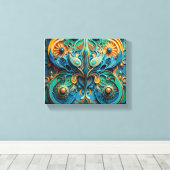 Het leven imiteert kunst canvas afdruk (Insitu (Houten vloer))