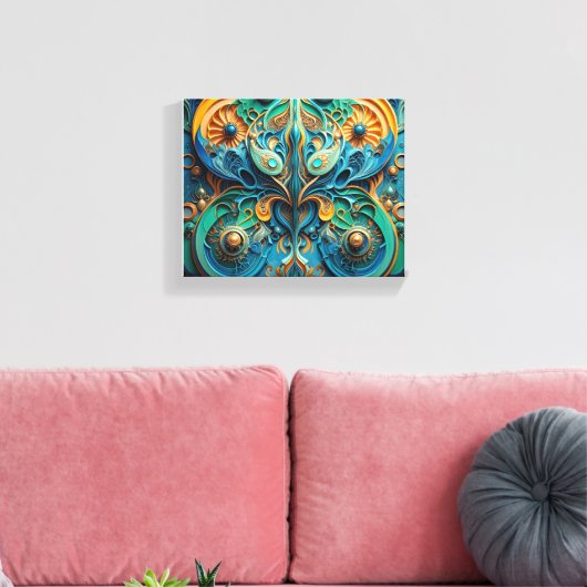 Het leven imiteert kunst canvas afdruk (Insitu (Woonkamer))