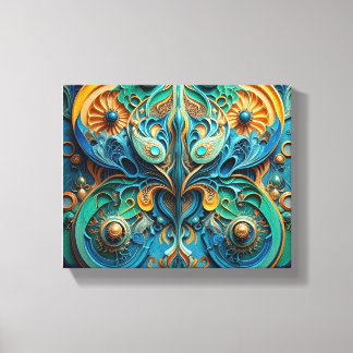 Het leven imiteert kunst canvas afdruk