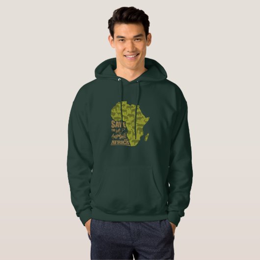 Het leven in Afrika redden Hoodie (Voorkant volledig)