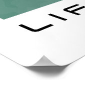 Het leven in Arabische Kalligrafie Minimalistisch Poster (Hoek)