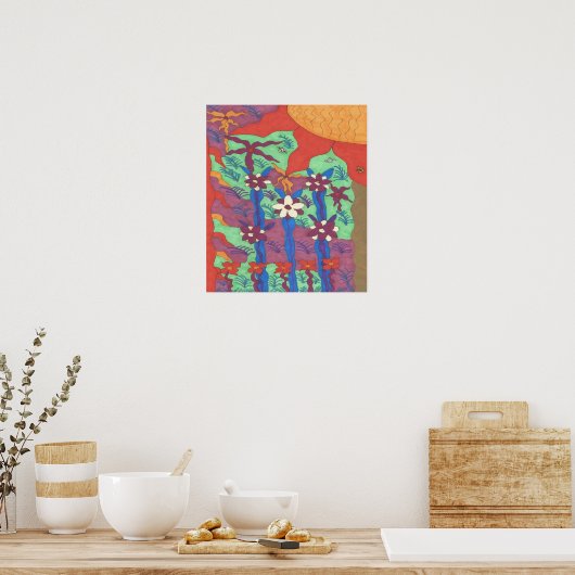 Het leven in de Abstracte Kunstafdrukken van de tu Poster (Keuken)