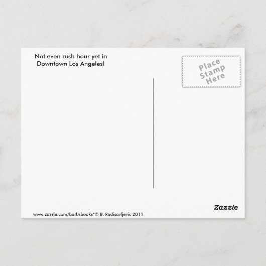 Het leven in de Los Angeles Freeway Briefkaart (Achterkant)