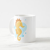 Het leven in de oceaan. Zeepaardje. Leuke onderwat Koffiemok (Voorkant links)