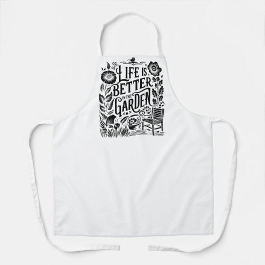 Het leven in de tuin is beter schort (Voorkant)