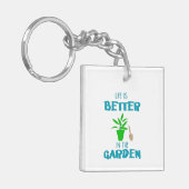 Het leven in de tuin is beter sleutelhanger (Voorkant Links)