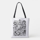Het leven in de tuin is beter tote bag (Achterkant)