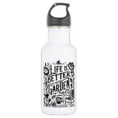 Het leven in de tuin is beter waterfles  (Voorkant)