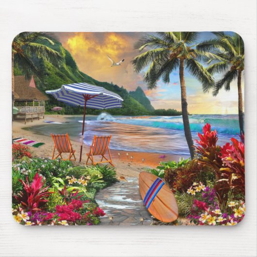 Het leven in Hawaii Fine Art Muismat (Voorkant)