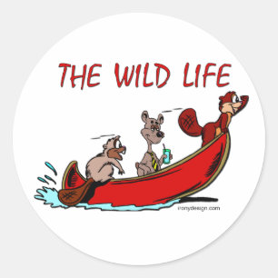 Het leven in het wild ronde sticker