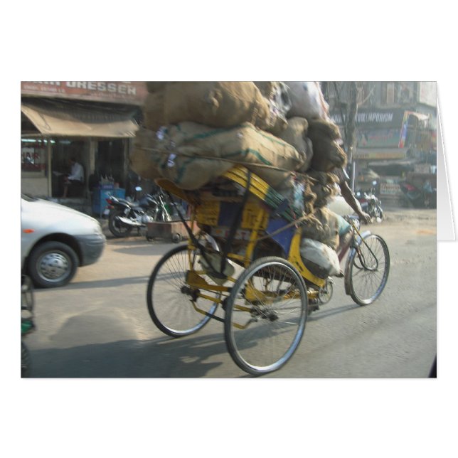 Het leven in India: Bicycle Rickshaw (Voorkant Horizontaal)