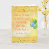 Het leven in je geboortedag Kaart (Gele Bloem)