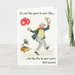 'Het leven in je jaren' 60ste verjaardag Kaart