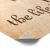 Het leven in je jaren Inspirerend prijsopgave Poster (Hoek)