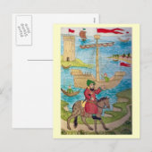 Het leven in Merry England, de haven verlaten Feestdagenkaart (Voorkant / Achterkant)