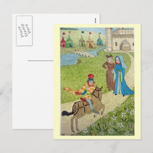 Het leven in Merry England, net bij het kasteel Feestdagenkaart (Voorkant / Achterkant)