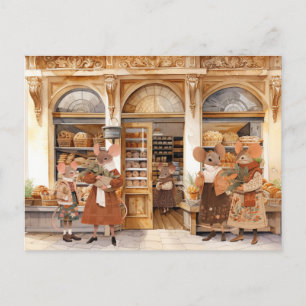 Het leven in Mice Town - Bakkerijdag Briefkaart