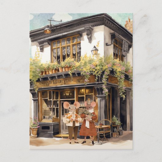 Het leven in Mice Town - Jeugd Vrienden Briefkaart (Voorkant)