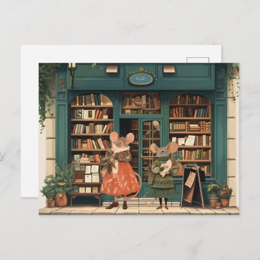 Het leven in Mice Town - Ms. Otis & Ms. Luna Briefkaart (Voorkant / Achterkant)