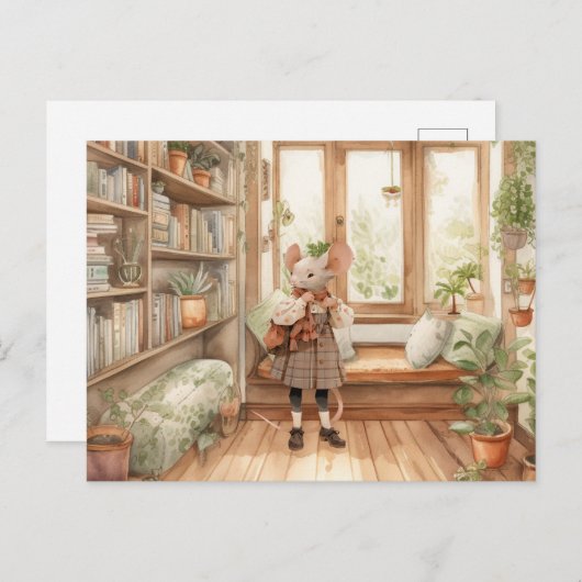 Het leven in Mice Town - My Happy Place Briefkaart (Voorkant / Achterkant)