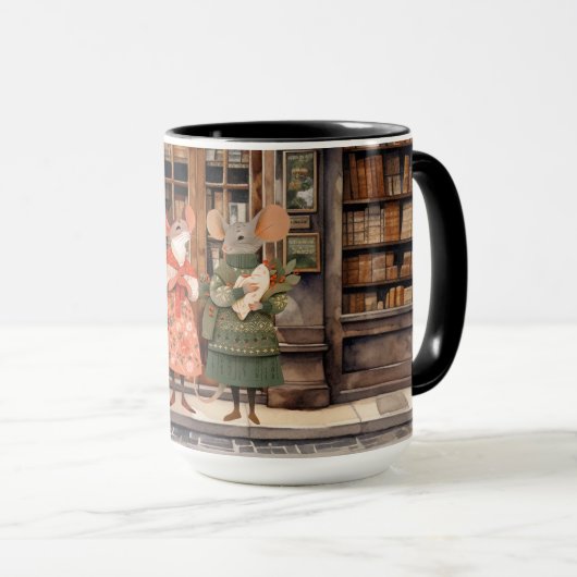 Het leven in Mice Town - Winkelen Vrienden Mok (Voorkant rechts)