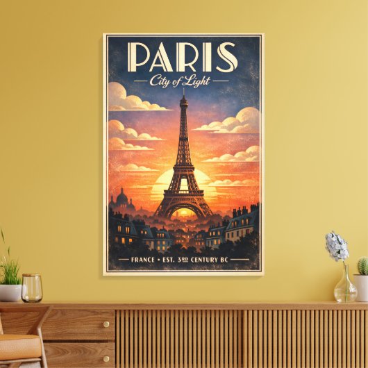 Het leven in Parijs Canvas Afdruk (Insitu (Woonkamer))