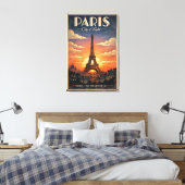 Het leven in Parijs Canvas Afdruk (Insitu (Slaapkamer))