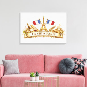 Het leven in Parijs Canvas Afdruk