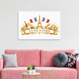 Het leven in Parijs Canvas Afdruk
