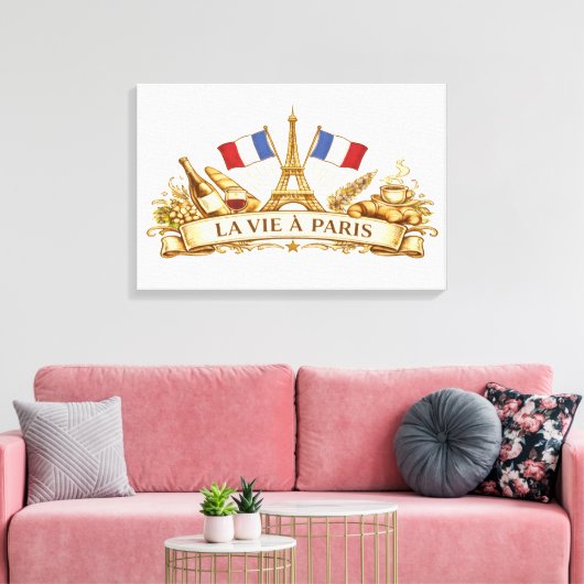 Het leven in Parijs Canvas Afdruk (Insitu (Woonkamer))