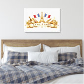 Het leven in Parijs Canvas Afdruk (Insitu (Slaapkamer))