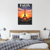 Het leven in Parijs Canvas Afdruk (Insitu (Slaapkamer))